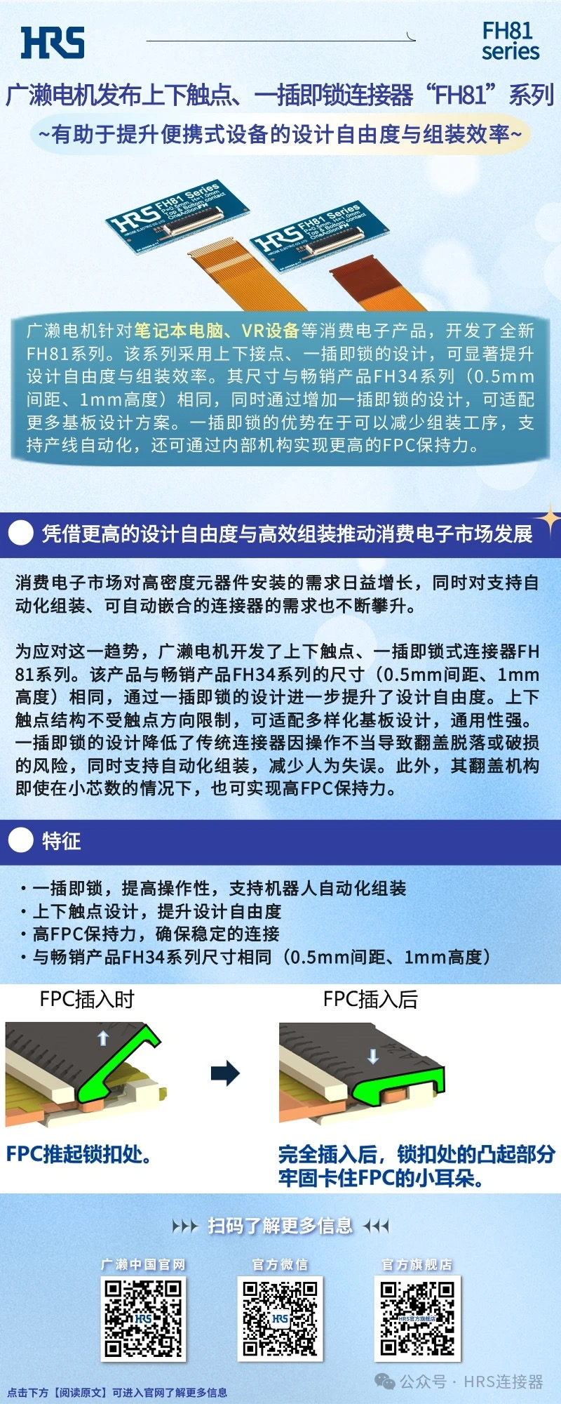 【新品發(fā)布】廣瀨電機(jī)發(fā)布上下觸點、一插即鎖連接器&ldquo;FH81&rdquo;系列